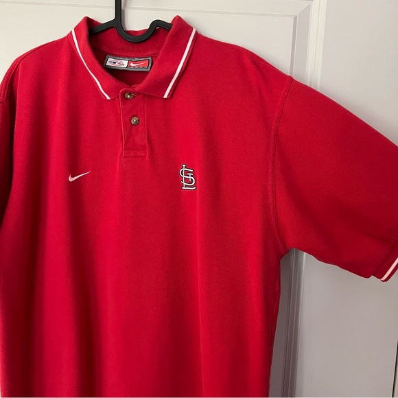 Nike mens Saint Louis Cardinals short sleeve polo shirt | size large - Picture 5 of 8